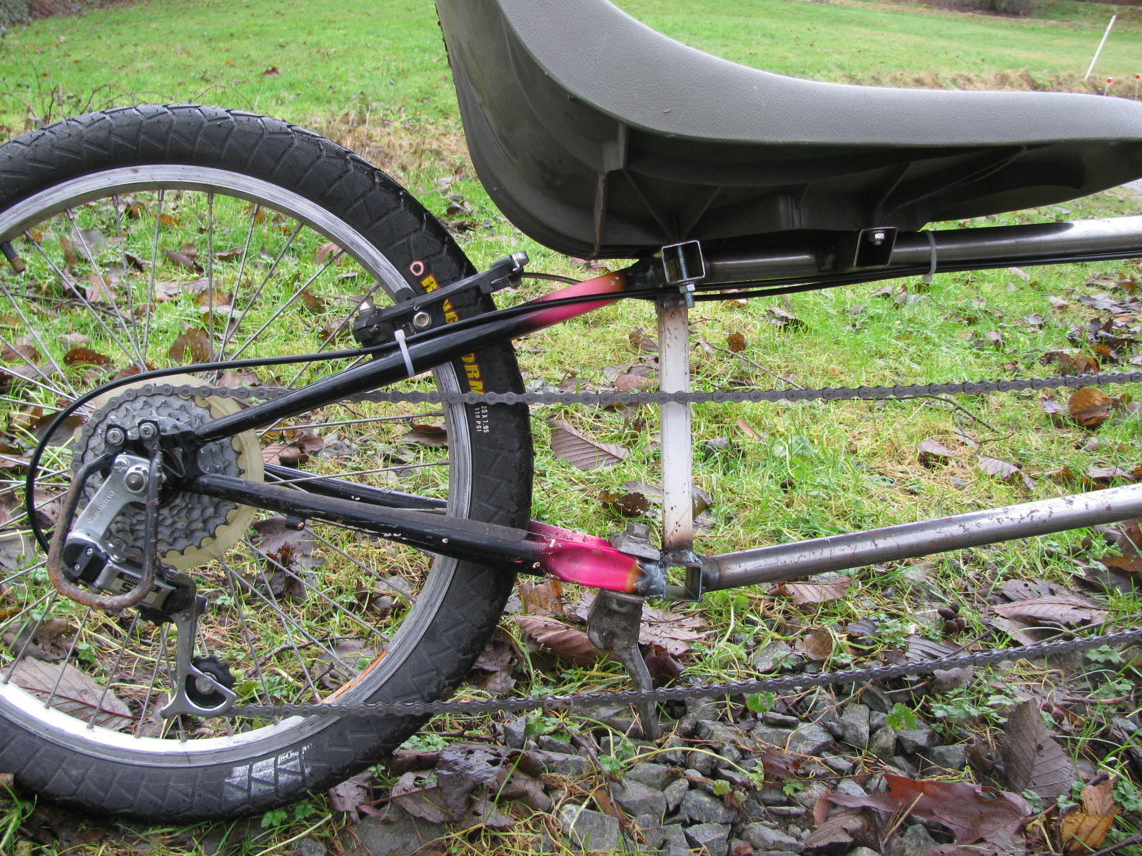 Homemade recumbent clearance bike